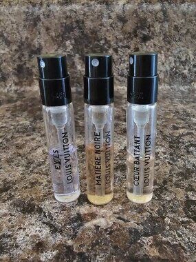 Louis Vuitton Perfume Samples: eLVes, Matiere Noire, Coeur Battant